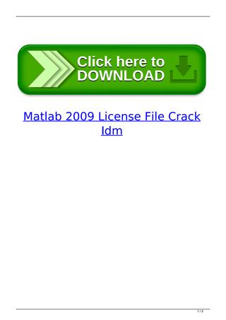 Matlab 2009 License File Crack